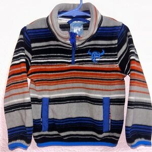 Cozy Striped Kids Fleece Pullover